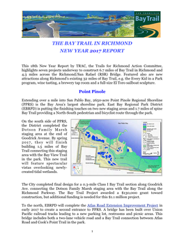 The Bay Trail in Richmond New Year 2017 Report