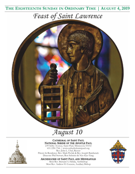 Feast of Saint Lawrence August 10