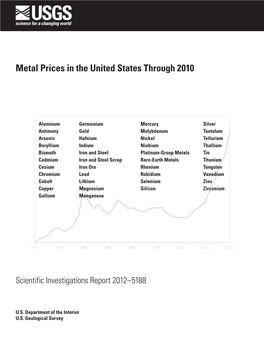 Metal Prices in the United States Through 2010