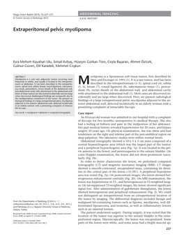 Extraperitoneal Pelvic Myolipoma