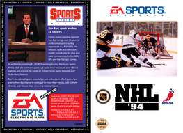 NHL94 Manual for Gens