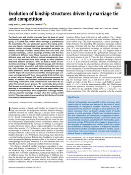 Evolution of Kinship Structures Driven by Marriage Tie and Competition