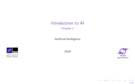 Introduction to AI Chapter 1