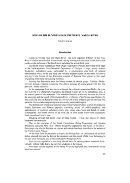 Soils of the Flood Plain of the Mure§ (Maros) River