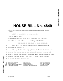 HOUSE BILL No. 4849 No