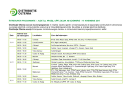 Întreruperi Programate – Judeţul Argeș, Săptămâna 13 Noiembrie – 19 Noiembrie 2017