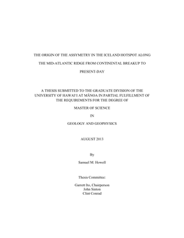 The Origin of the Assymetry in the Iceland Hotspot Along