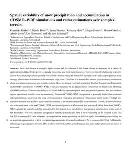 Spatial Variability of Snow Precipitation and Accumulation in COSMO