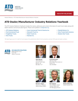 ATD Dealer/Manufacturer Industry Relations Yearbook