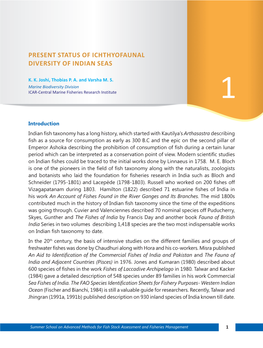 Present Status of Ichthyofaunal Diversity of Indian Seas