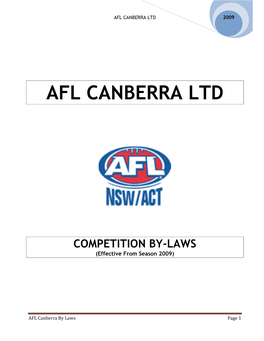 Afl Canberra Ltd 2009