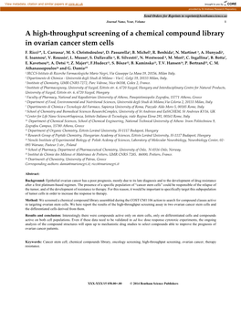 Α-N-Heterocyclic Thiosemicarbazone Derivatives As Potential Antitumor