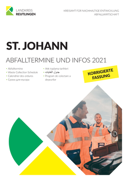 St. Johann Abfalltermine Und Infos 2021