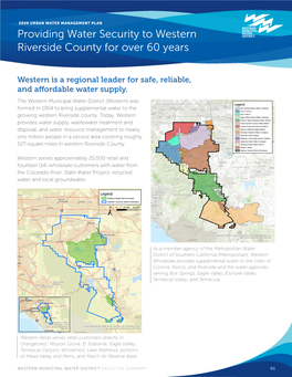 2020 Urban Water Management Plan Executive Summary