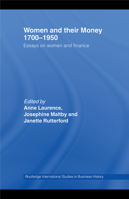 Women and Their Money 1700–1950: Essays on Women and Finance