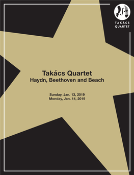 Takacs Quartet: Haydn, Beethoven and Beach