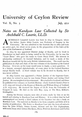 University of Ceylon Review