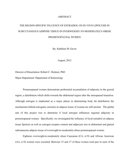 Abstract the Region-Specific Inluence of Estradiol on In