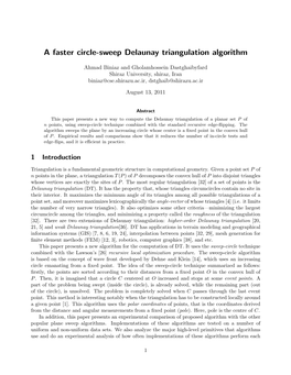 A Faster Circle-Sweep Delaunay Triangulation Algorithm