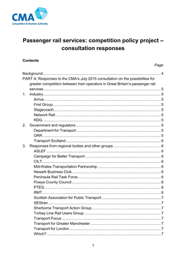 Consultation Responses