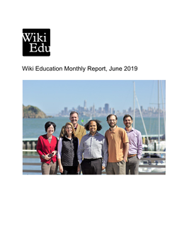 Wiki​​Education​​Monthly​​Report,​June 2019