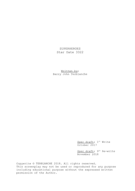 Superheroes Star Date 3322 FINAL SPEC SCRIPT