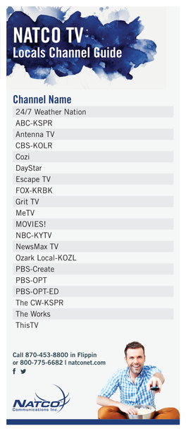 NATCO TV Locals Channel Guide