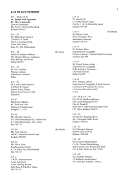 List of Members