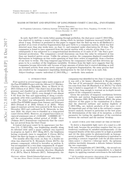 Arxiv:1712.03197V1 [Astro-Ph.EP] 8 Dec 2017 Ta.21A Ai&Shat 07.Sbeunl,The Subsequently, 2017)