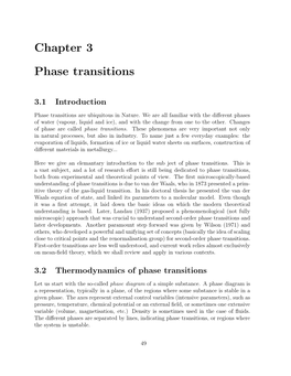 Chapter 3 Phase Transitions