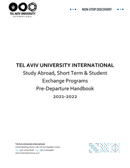 Handbook for Study Abroad and Short Term Programs