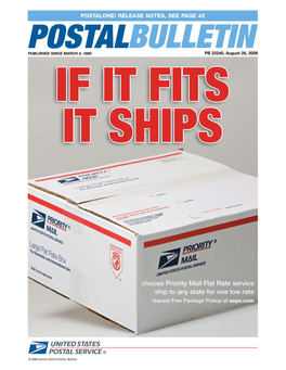 POSTAL BULLETIN 22240 (8-28-08) „ for Employees at CONTENTS