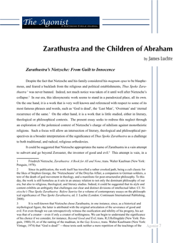 Zarathustra and the Children of Abraham