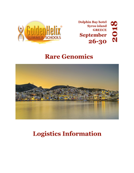 26-30 Rare Genomics Logistics Information