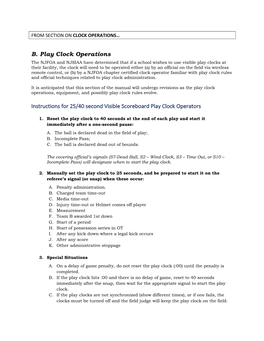 40-Second Play Clock Mechanics & Rules