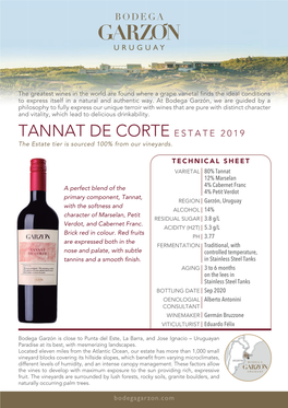 Technical Sheet Tannat De Corte