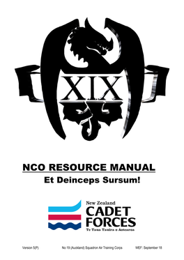 NCO RESOURCE MANUAL Et Deinceps Sursum!