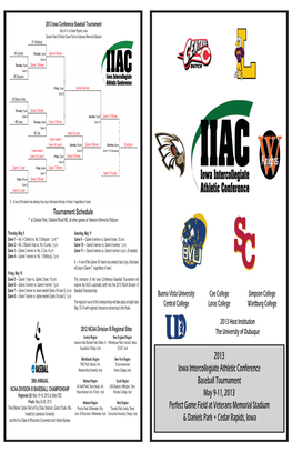 2013 Iowa Intercollegiate Athletic Conference Baseball Tournament