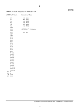 Denotes Chart Available in the ADMIRALTY Raster Chart Service Series