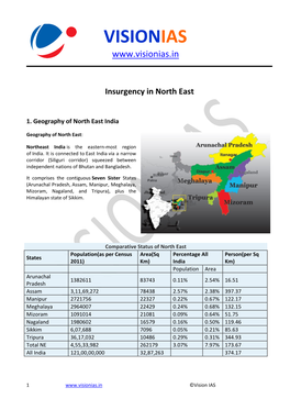 Insurgency in North East