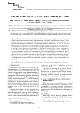 Design of Social Robots Using Open-Source Robotic Platforms