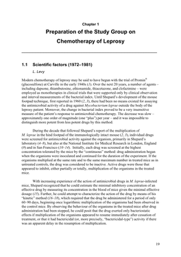 Preparation of the Study Group on Chemotherapy of Leprosy ______