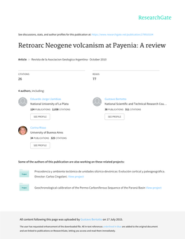Retroarc Neogene Volcanism at Payenia: a Review