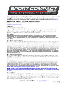 Andra General Regulations