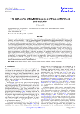 The Dichotomy of Seyfert 2 Galaxies: Intrinsic Differences and Evolution