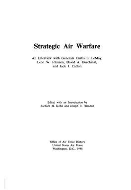 Strategic Air Warfare
