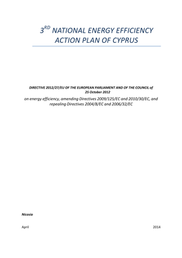 3 National Energy Efficiency Action Plan of Cyprus