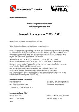 Urnenabstimmung Vom 7. März 2021