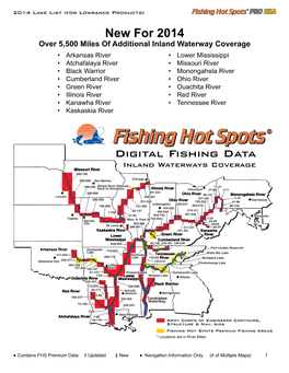 2014 Lake List (For Lowrance Products)