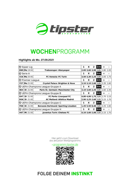 Wochenprogramm